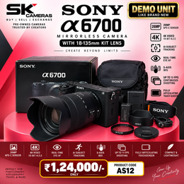 Demo Unit Sony alpha 6700 Mirrorless Camera + FE 18-135mm lens AS12