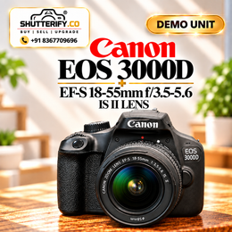 Demo Canon EOS 3000D DSLR Camera with 18-55mm IS II Lens C11