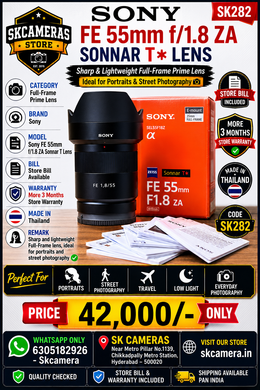 Sony FE 55mm f/1.8 ZA Sonnar T Lens SK282