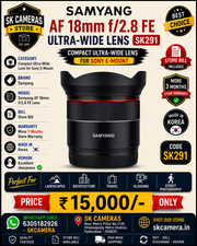 Samyang AF 18mm f/2.8 FE Lens | Compact Ultra-Wide Lens for Sony E-Mount SK291